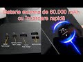 Baterie externă de 60 000 mAh cu încarcare rapidă în ambele sensuri