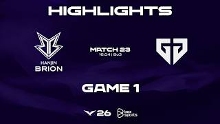 Highlights BRO vs GEN | Game 1 | Match 23 | LCK 2026