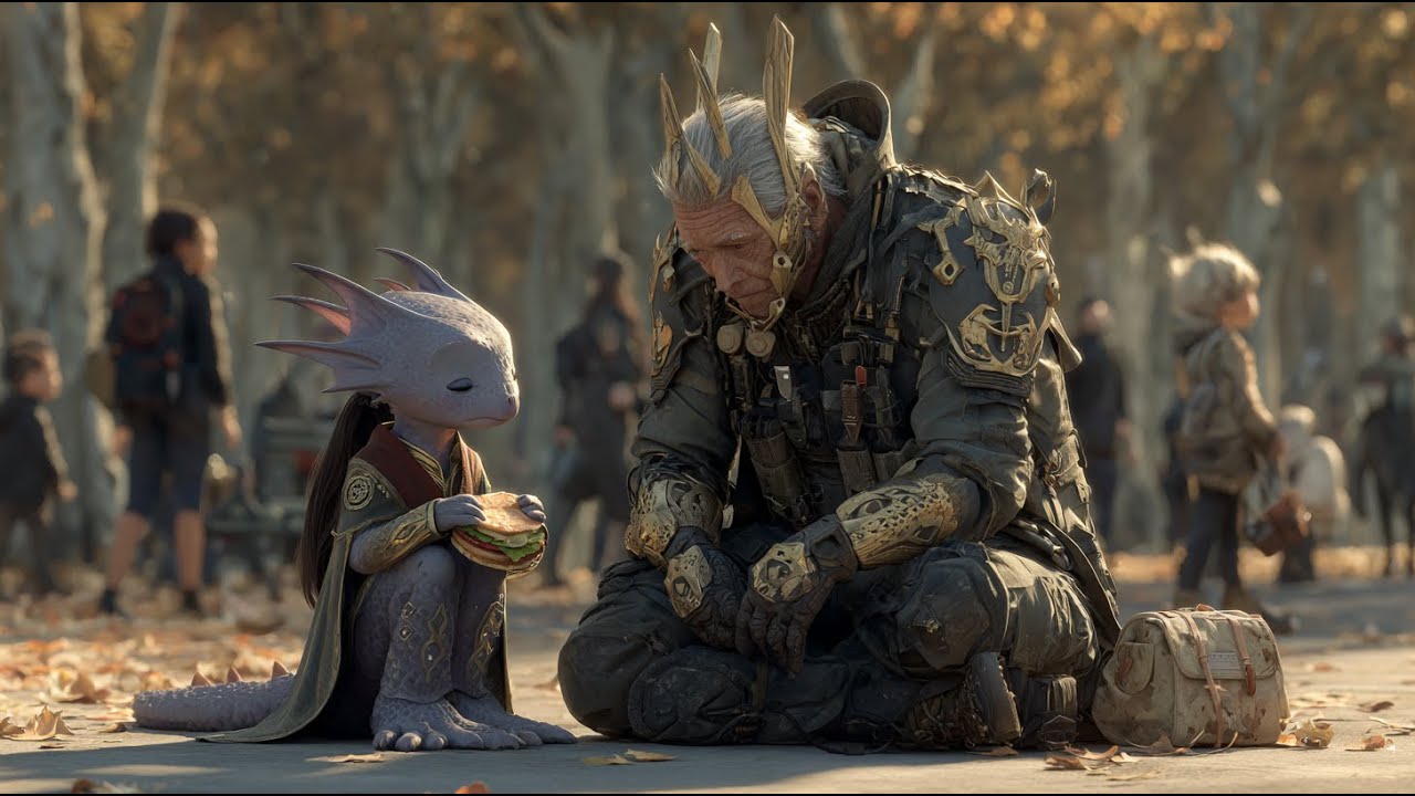 Human Single Dad Gave His Sandwich to a Crying Dragon Girl… Unaware Her Alien Queen Mother Was Watch