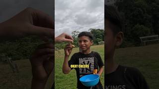 These kids love to eat worms!
