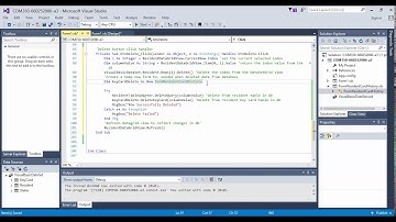 20 Visual Basic 2015  Code the Delete Button Click Handler