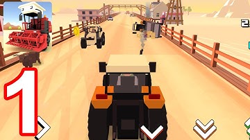 Blocky Farm Racing & Simulator - Gameplay Walktrough Part 1 (iOS, Android)