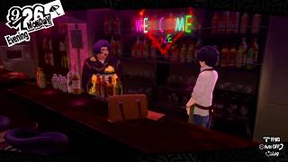 Persona 5 Royal working at the cross roads bar