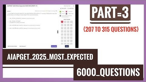 AIAPGET 2025 MOST EXPECTED 6000 QUESTION [PART=3]