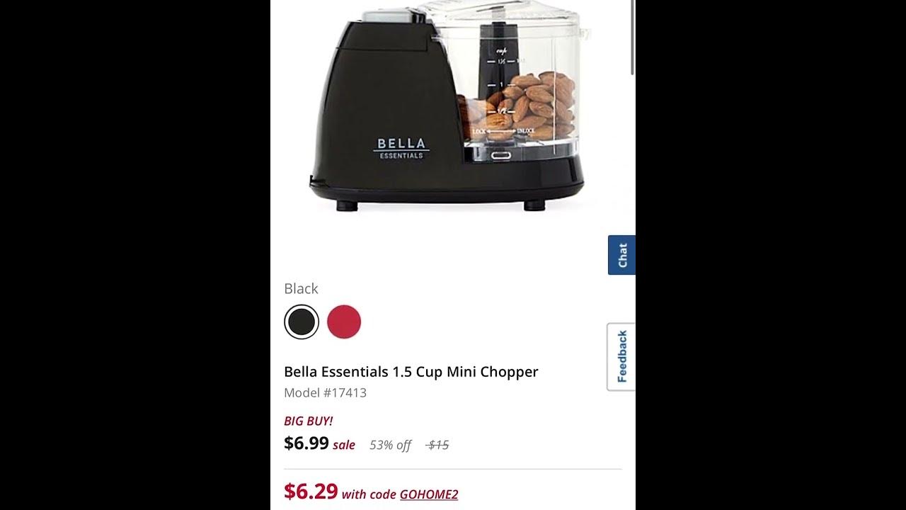 53 off Bella Essentials 1.5 Cup Mini Chopper YouTube