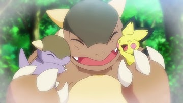Pichu cries when he leaves his Kangaskhan family Pokemon (2019) Episode 1