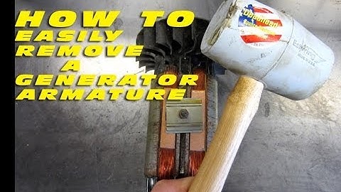 HOW TO Easily Remove A Generator Armature