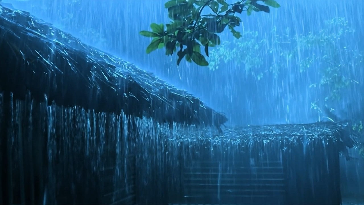 Fall Asleep Fast with Heavy Rain & Loud Thunder at Night | Tin Roof Rain Sounds for Deep Sleep