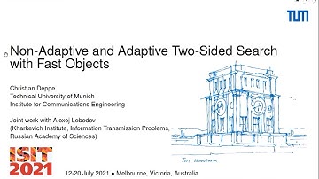 Adaptive and Non Adaptive Twosided Search - Christian Deppe