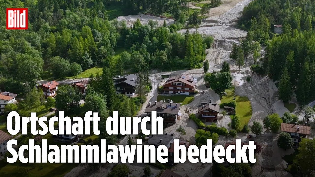 Massiver Erdrutsch in den Dolomiten