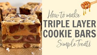 How to make a Triple Layer Cookie Slice! Recipe #Shorts screenshot 3