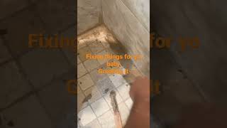 Removing old tile Grout in shower floor Fix things for yo Baby Grouting It