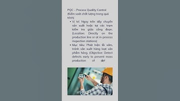 PQC – Process Quality Control - Kiểm soát chất lượng trong quá trình#shorts