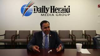 U.S. Rep. Raja Krishnamoorthi talks to the Daily Herald