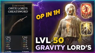 Elden Ring: Onyx Lord's Greatsword Early Game Build Level 50 - STEP BY STEP Build GUIDE UNCUT