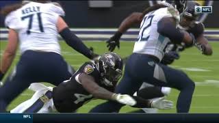 Horrific looking cleats to face tackle Patrick Queen Ravens vs Titans NFL [2020 Season]