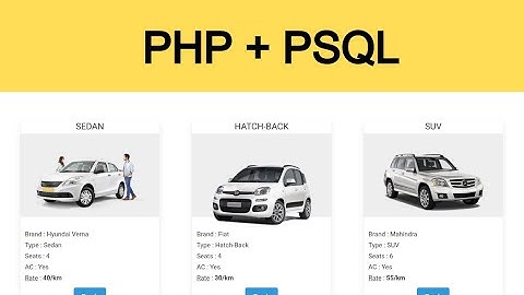Cab Booking System - ( PHP + PSQL ) project