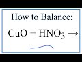 Balancing Chemical Equations and Nitrate Ions