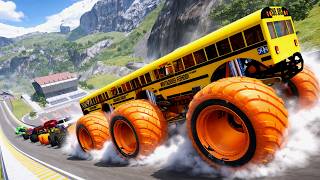 Epic High Speed monster trucks jumps stunts & crashes #167 | BeamNG Drive screenshot 5