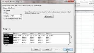 Excel 2010 Class Week 5: Part 1 of 3 (Import Text file)
