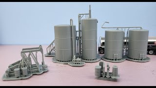 Whistle Stop Models Review - 3D Printed HO and N Scale Tank Battery, Oil Pump Jacks & Details - Pt.1
