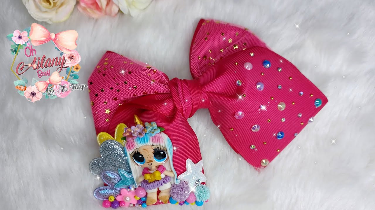 Moño con coleta pequeño/moños facil de hacer con listón de 7.5cm/moño coletero 🎀💜