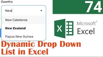 Creating a Dynamic Drop Down List in Excel in Tamil