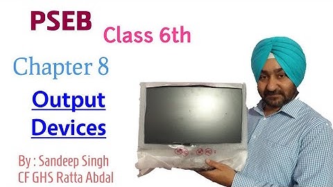 PSEB | Class 6th | Chapter 8 | Output Devices