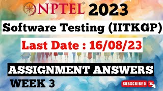Software Testing IITKGP Assignment Answers Week 3 | NPTEL SWAYAM