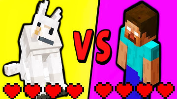 Mutant Wolf VS Herobrine battle in minecraft