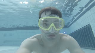 How to not float up when swimming under water. (Have more fun diving in the pool)