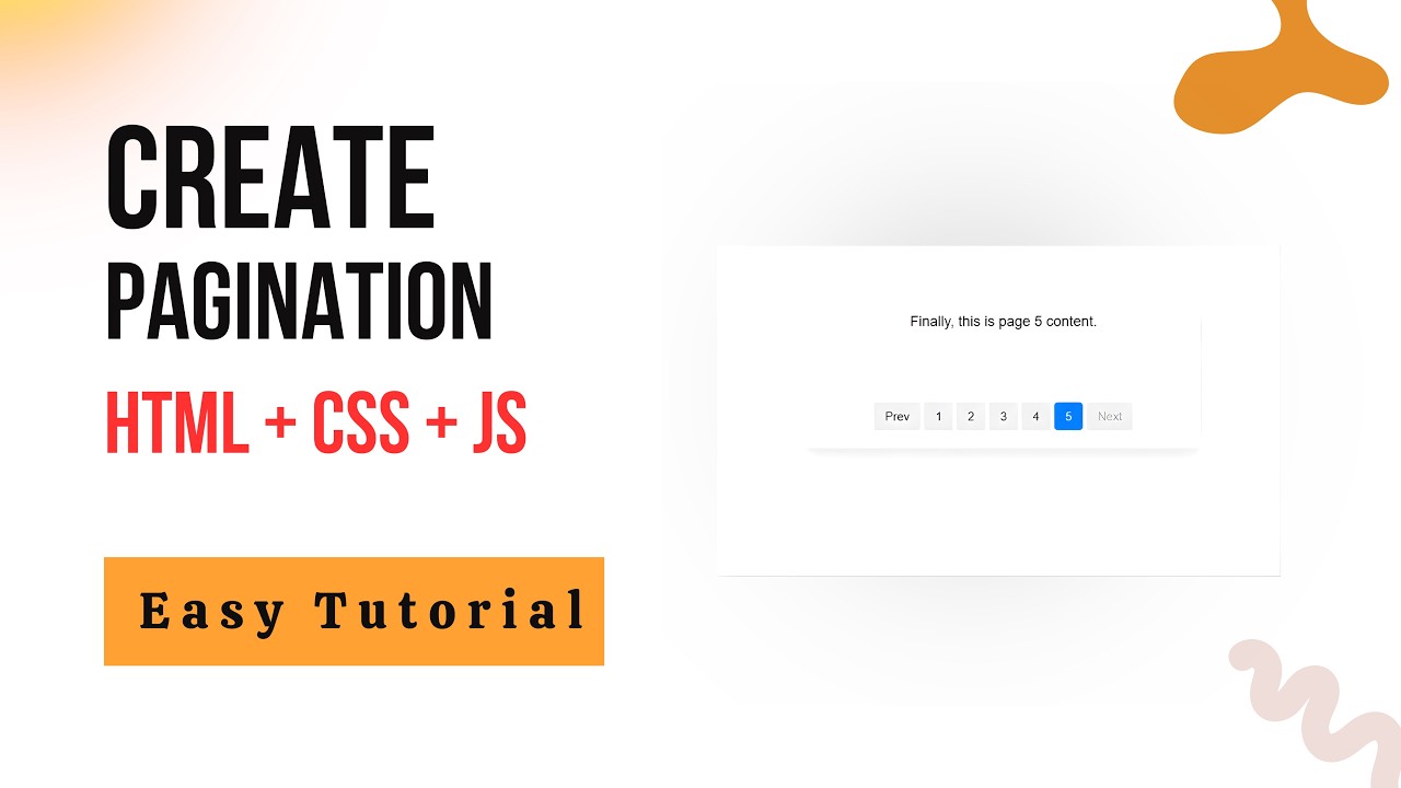 Create A Pagination Component Using HTML, CSS & JS | Design Component ...