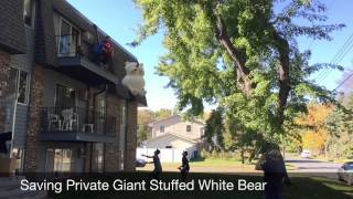 Saving Private Giant Stuffed White Bear