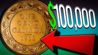 Canadian 1911 Large Cent Worth $100,000.00