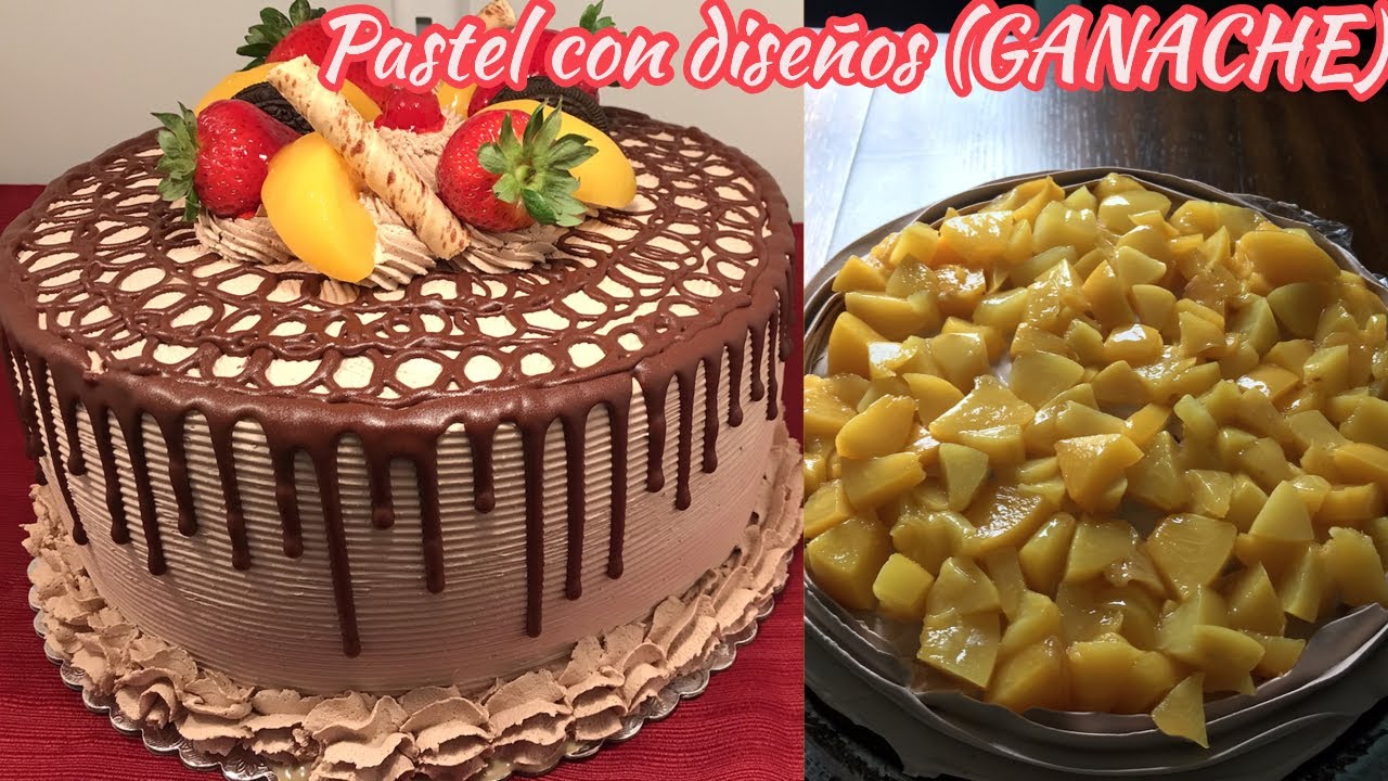 PASTEL SABOR CAFE CON DISEÑOS DE GANACHE YouTube