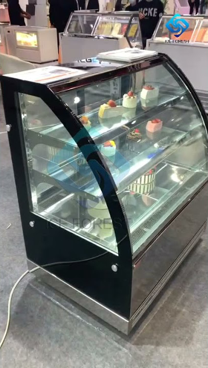 Efficient and reliable bakery display cake showcase glass chiller