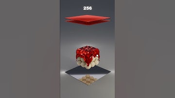 1M Red 3D Cloth x  Sphere Cube Sim I  Which Looks Best?  #3danimation    #satisfying  #asmr