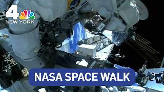 NASA Spacewalk | Astronauts Replace ISS Space-to-Ground Antenna | NBC New York