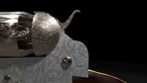 Colt Walker Gun 3d Modeling And Texturing in 3D Max and Photoshop