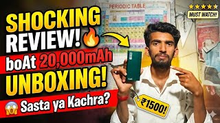BoAt 20,000 MAh Power Bank Unboxing &amp; Review | Sasta ya Kachra? 🤔 ₹1500 Only!