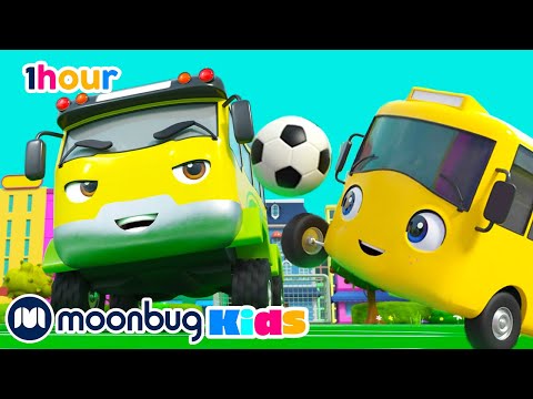 ⚽巴斯德的足球比賽⚽| Moonbug Kids | 兒童動畫 | 卡通 | 比賽精神 | @Go Buster - Bus Cartoons & Kids Stories