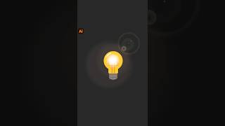 Add light in bulb in illustrator | #shorts #illustartor