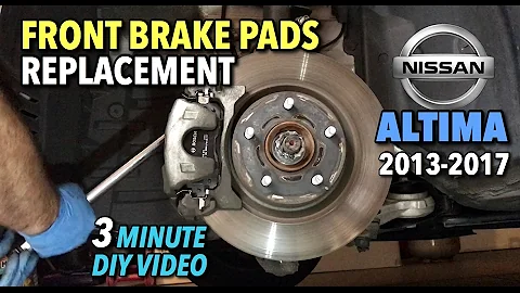 Nissan Altima Front Brake Pads Replacement 2014-2017 - 3 Minute DIY Video