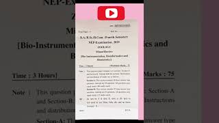 ba 4th sem zoology minor bioinstrumentation bioinformatics biostatistics