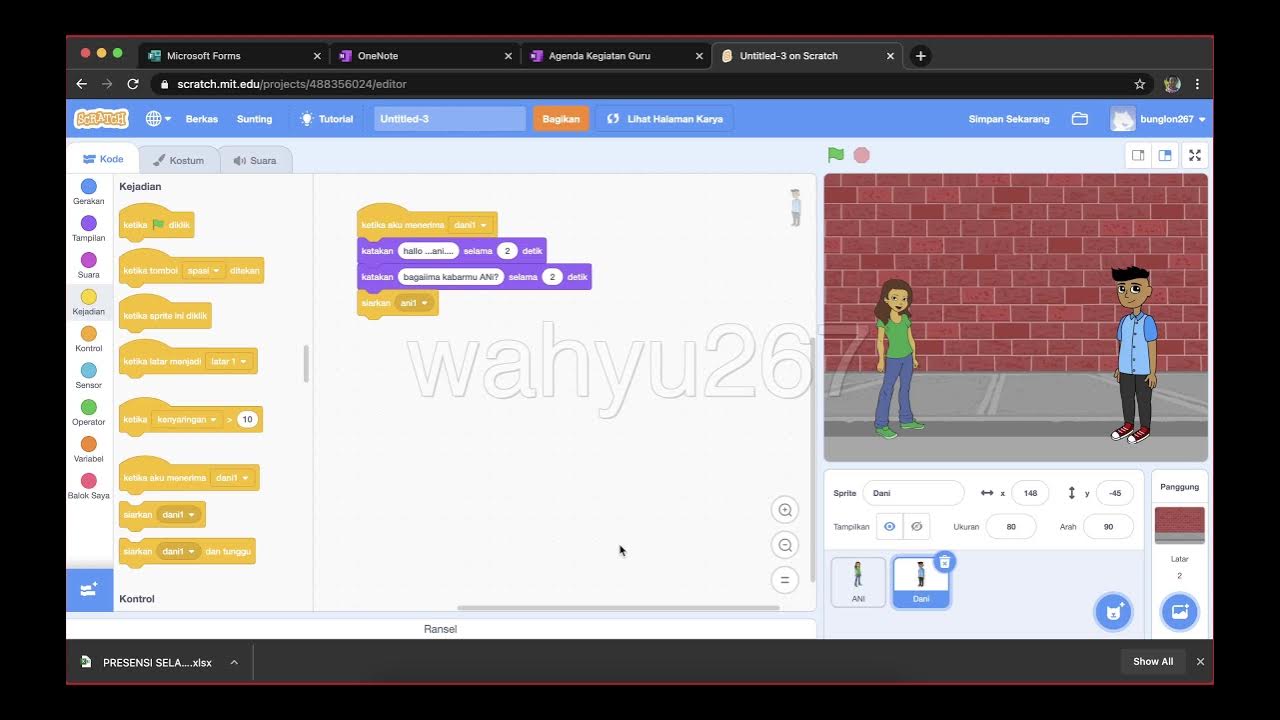 membuat cerita/dialog dengan Scratch bagian 1 - YouTube