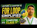 For Loop in Python | Chapter 02 Class 11 Computer Science New Book 2025 | Punjab Board