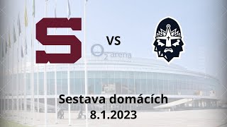 O2 aréna - 8.1.2023 - Sparta-Kladno - sestava domácích