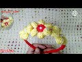 عمل طوق كروشيه للبنات مع ورود مجسم وجميل Make acrochet collar