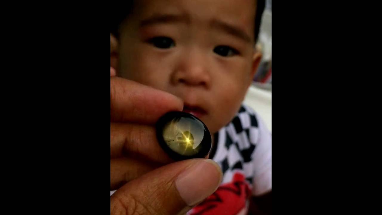 25.41ct Good Quality Natural Cabochon 6 Ray Black Star Sapphire Thailand