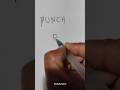 PUNCH #creativelogo #punch #namelogo #logodesigner #name #shortsfeed #monkeylove #namelogodesign
